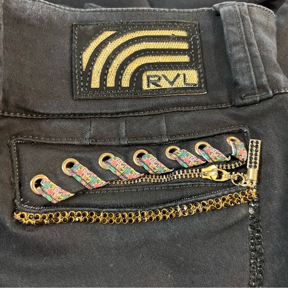 REVEL Vintage RVL Jeans Size 14 Black Skinny Lift Technology Colombian Stretch - Picture 9 of 12